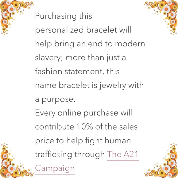 Marina De Buchi Gold Personalized Luxe Name Bracelet, Victoria - Picture 5 of 15